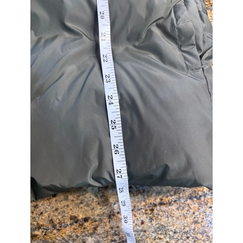 Jenni Kayne Olive Green Hooded Down Puffer‎ Jacket Coat 481-2310-D20 Womens M